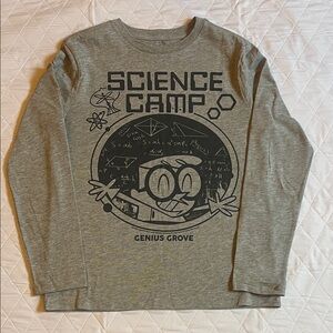 GAP Gray Science Camp Long Sleeve Tee